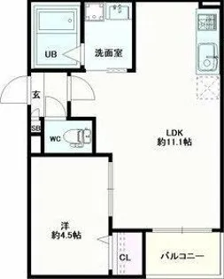 Warren takayokosukaⅠ【101号室】の間取り