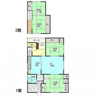 北海道北見市留辺蘂町元町【一戸建】の間取り