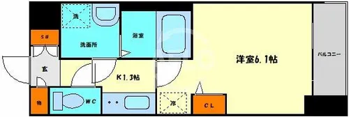 S-RESIDENCE野江【3階】の間取り