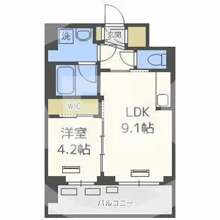 ノルデンタワー南森町プレミアム【3階】の間取り