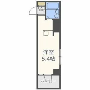 パークサイド上本町駅前【6階】の間取り