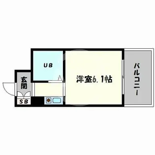 パークサイド上本町駅前【6階】の間取り
