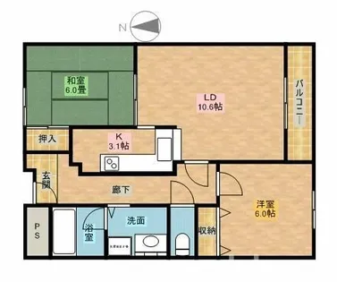 アメージンググレイス【4階】の間取り