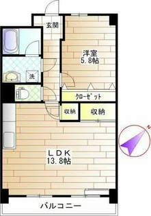 VERDE COLLINA【702号室】の間取り