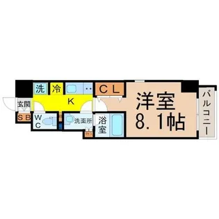 スリーアイランドタワー千種【4階】の間取り