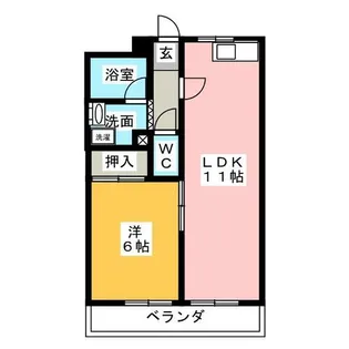 1LDKの間取り画像