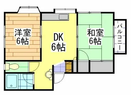フラットハウス【2階】の間取り