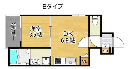 ルフレ住吉大社【2階】の間取り