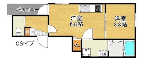 ルフレ住吉大社【2階】の間取り