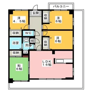 ミツイロイヤル大里駅前【7階】の間取り