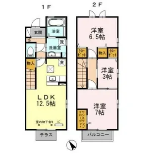 ボヌール・ミナミ【1階】の間取り