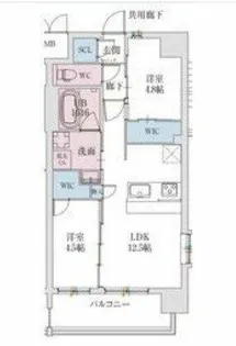 スプランディッド城東関目【4階】の間取り