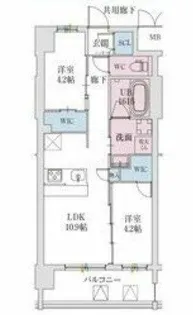 スプランディッド城東関目【4階】の間取り