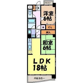 リーベンイセヤマ【3階】の間取り