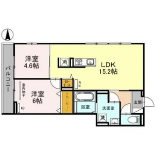 大阪府大阪市生野区巽南4丁目【アパート】の間取り