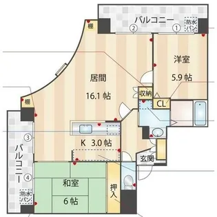 リックガーデン【0902号室】の間取り