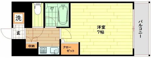 パラシオ南森町【5階】の間取り