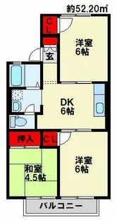 グランディール志井【202号室】の間取り
