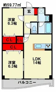 ニューガイア上石田【1階】の間取り