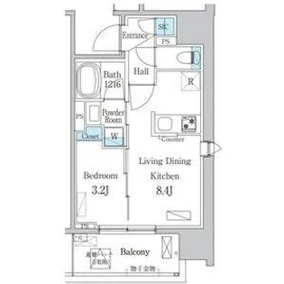 デュオフラッツ今池フレナ【303号室】の間取り