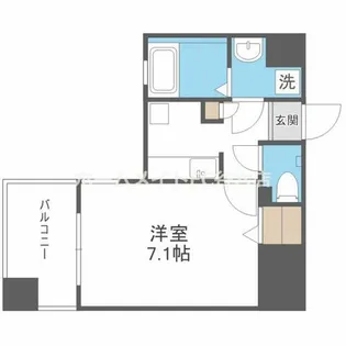 レジディア江戸堀【6階】の間取り