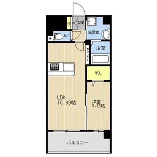LIBTH薬院南【5階】の間取り