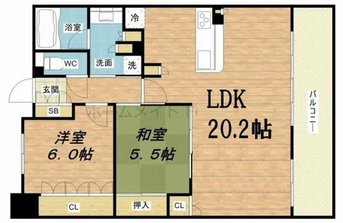 カスタリア上町台【8階】の間取り