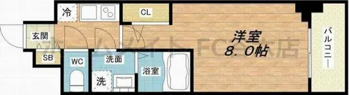 アルグラッド梅田WEST【8階】の間取り