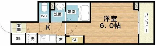 エスリードレジデンス大阪本町【15階】の間取り
