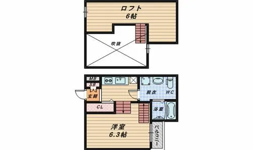 グランセレーノ石津【1階】の間取り