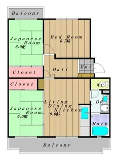 パークマンション【204号室】の間取り