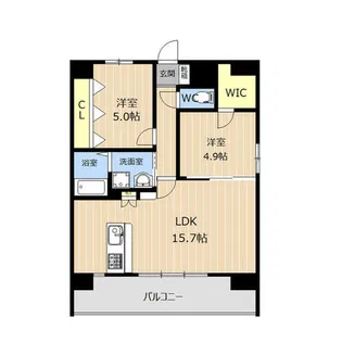 LIBTH博多駅南WEST【7階】の間取り