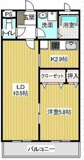 リバーウエスト壱番館・弐番館【1-303号室】の間取り