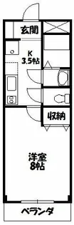 ライフパークアレイ【302号室】の間取り