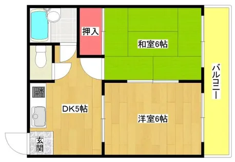 ビアット夕凪【201号室】の間取り