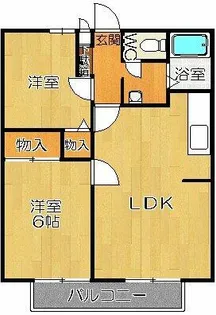 ビーライン浅野【B202号室】の間取り