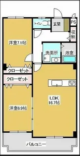 ニューラフィーネ【305号室】の間取り