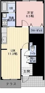 イーストサイドフジ【1階】の間取り