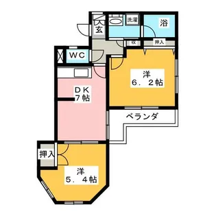 エクセリーヌ植田西【3階】の間取り
