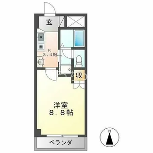グランドゥール古出来【6階】の間取り