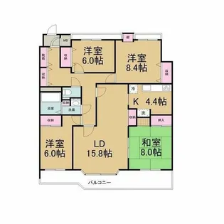 パルナス社口【2階】の間取り