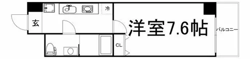 1Kの間取り画像