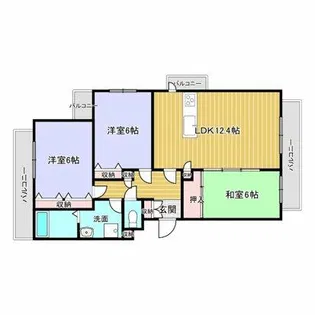 ルミエール合川【4階】の間取り