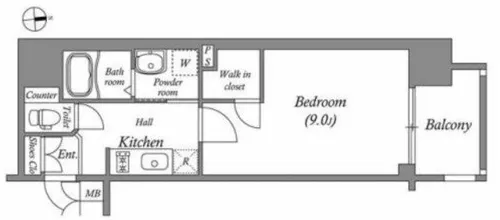 プレサンス堺筋本町駅前【5階】の間取り