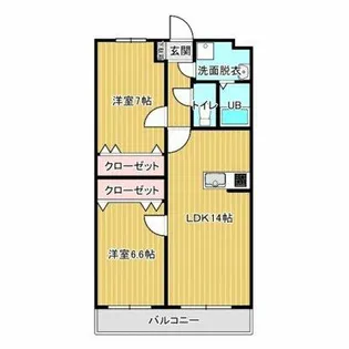シェトワ【2階】の間取り