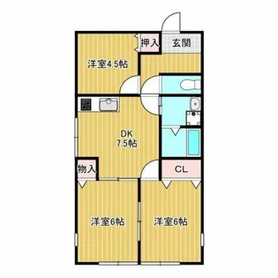 ロワール松原【2階】の間取り