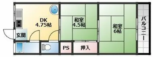 ソレイユハイツ【2階】の間取り