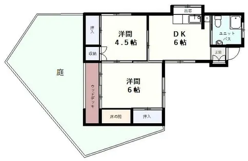 福岡県福岡市中央区桜坂1丁目【アパート】の間取り