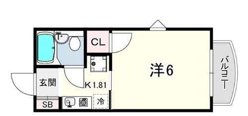 サンクラッソ阪急六甲駅前WEST【3階】の間取り