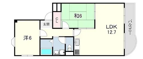 エスポアール西宮北口1・2【1階】の間取り